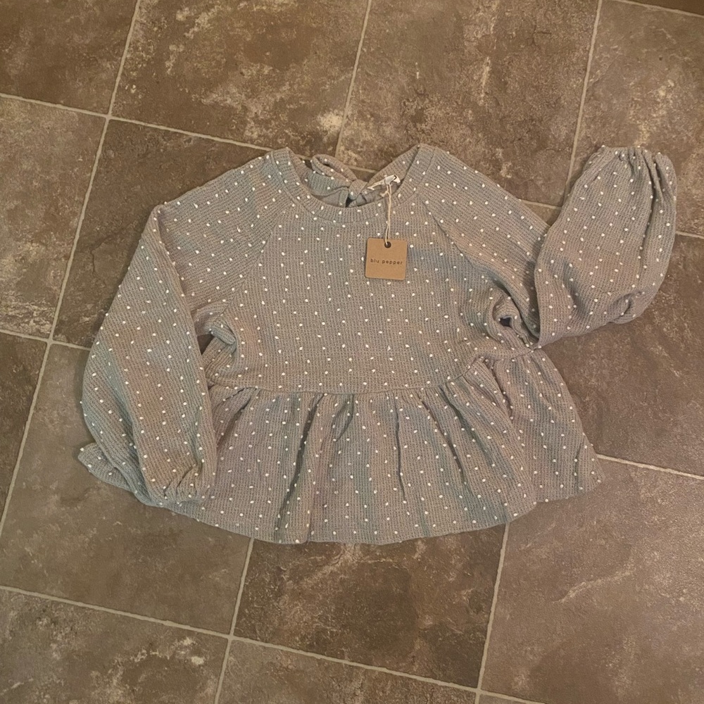 Gray Peplum Top